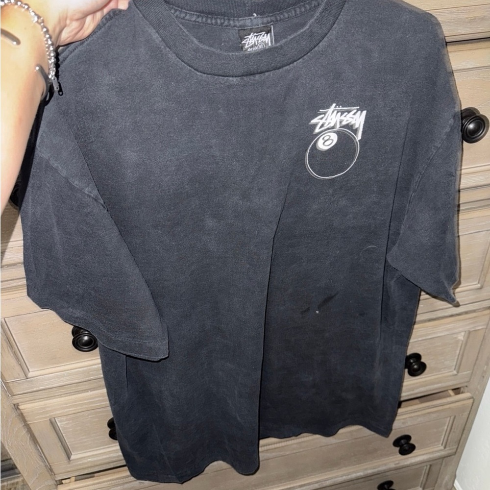 Stussy Charcoal Logo Tee
